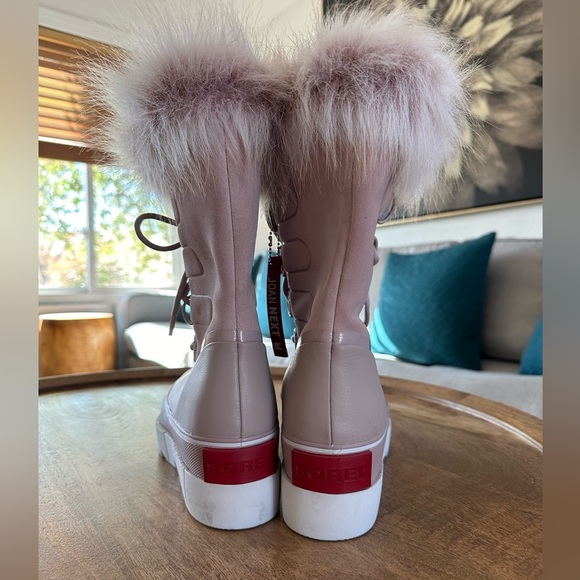 NEW Sorel Joan Of Arctic Next Faux Fur Waterproof Snow Boots Mauve Cute Pink - Picture 6 of 10